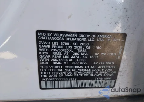 2023 Volkswagen Id.4 Pro/Pro S from USA, damaged, VIN 1V2VMPE88PC033613